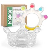 haakaa Silicone Crown and Palm Teether Set 2PK - Super Soft Silicone Teething Toys | Soothing Tee...