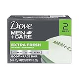 Dove Men+Care Body and Face Bar, Extra Fresh 4 oz, 2 Bar