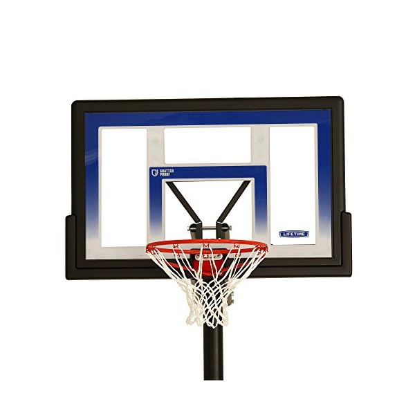 Lifetime 90020 Height Adjustable In Ground Basketball System, 48 Inch ...