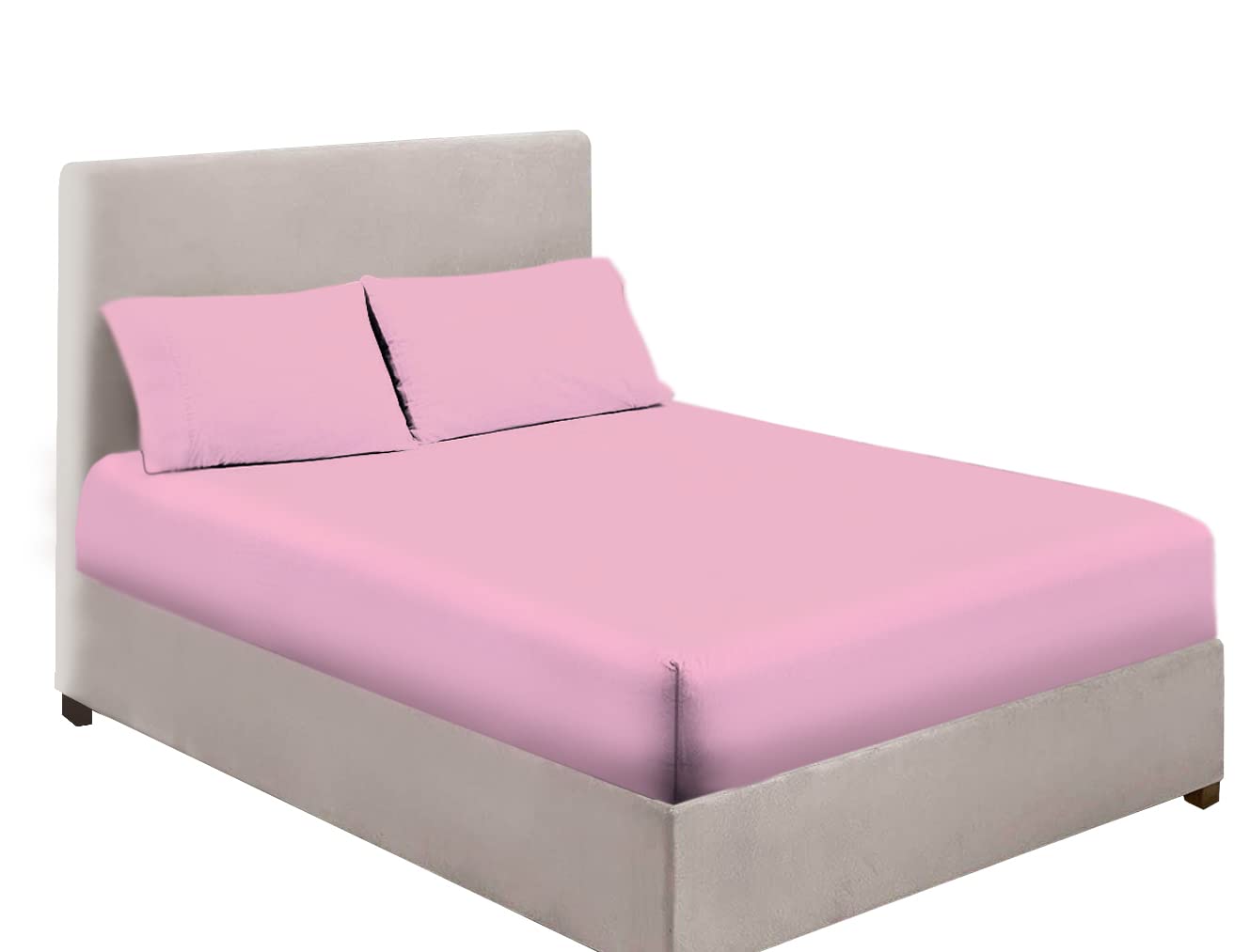 Extra Deep Bedding 100% Extra deep Fitted Sheets 16" 40CM Egyptian Cotton 200TC 15 Colours Single Double King Super King (King, Pink)