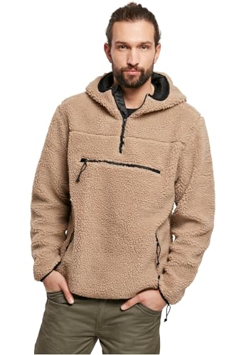 Brandit Teddyfleece Worker Pullover, Uomo, Camel, 6XL