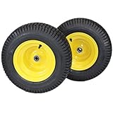 (Set of 2) 16x6.50-8 Tires & Wheels 4 Ply for Lawn & Garden Mower Turf Tires .75