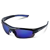 Duduma Polarized Designer Fashion Sports Sunglasses for Baseball Cycling Fishing Golf Tr62 Superlight Frame (black/blue)