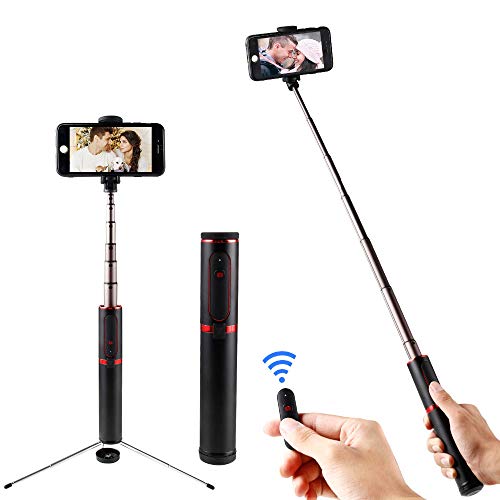 Bluetooth Selfie Stick Mini Tripod 3 in 1 Monopod Selfie Stick Bluetooth Wireless Remote Shutter for Android & iPhone