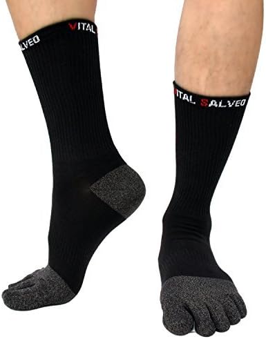 Vital Salveo - Toes Athletic Running Crew Socks (Pair)