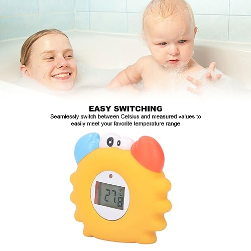 Baby Bath Thermometer, Cartoon Crab Shaped Thermometer, Safety 10°C‑50