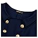 Miusol Women's Vintage 3/4 Sleeve Navy Style Belted Retro Evening Dress