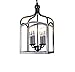 New Galaxy Lighting Antique Black Finish 4-Light Hanging Lantern Iron Frame Pedant Chandelier