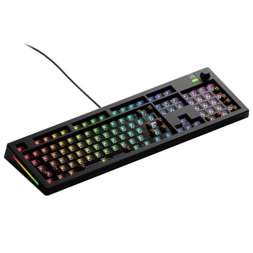 Glorious Gaming - GMMK 3 Barebones Custom Gaming Keyboard Kit with Knob, 100% M…