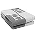 Emoji Fun Slippers Initial Letter H Knitted Throw Blanket Grey Throws and Blankets for Sofa 55