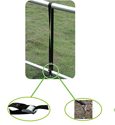 AbraFit New Heavy Duty Trampoline Anchor Kit - with Mental Buckles N Extra Durable Straps- Set of 4 - Thumbnail 6