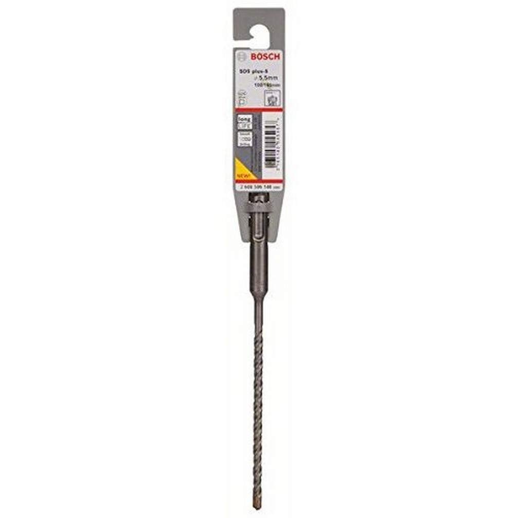 Bosch Professional 2608596146 SDS-Plus-5 Masonry Drill Bit, 5.5mm x 100mm x 165mm, Grey