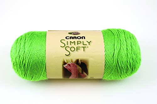 Caron H9700B9607 Simply Soft Brites Yarn (4) Medium Gauge 100% Acrylic - 6oz - Green -  Machine Wash & Dry , Big ball , Limelight