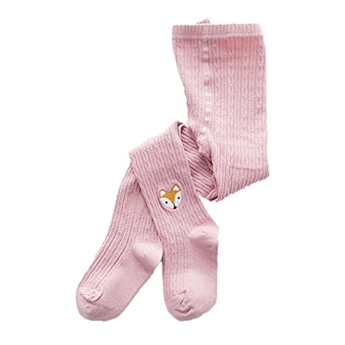 Elevin(TM)2017Child Kids Girls Soft Cotton Warm Socks Knee Princess Hosiery Pantyhose Stockings (L: 5-8years old, Pink)