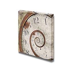 Close up of a Vintage Rusty Clock Swirl Wall Decor