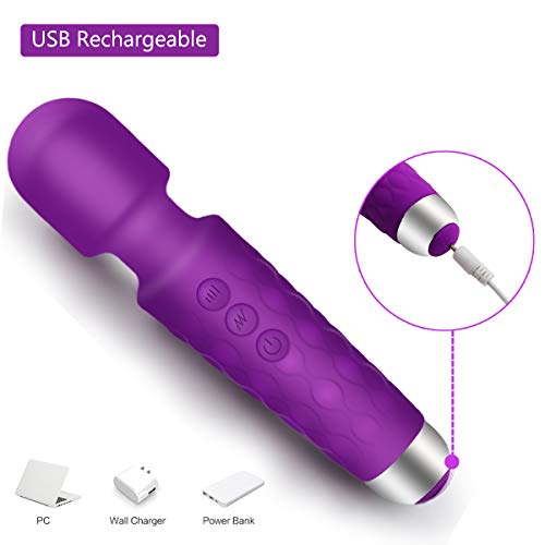 PALOQUETH Wand Vibrator With 20 Powerful Vibration Modes for Intense Frequent Orgasms - Thumbnail 3