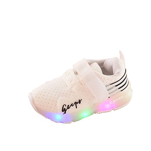 Winter Snow Boots,Thenlian Autumn Toddler Sport Running Baby Shoes Boys Girls LED Luminous Shoes Sneakers(Age:1.5T, White )