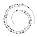 Bocar Long Necklaces for Women Trendy, Boho Layered Crystal Beaded Collar Necklaces for Women, Fashion Statement Necklaces Jewelry (Airy blue)