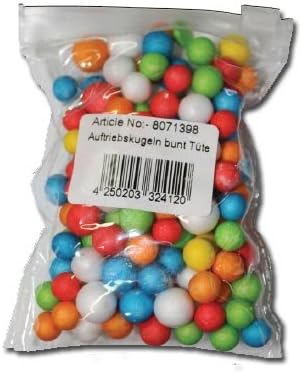 Fishing Tackle Max Multi-coloured Float Fishing Float Buoyancy Balls - Styrofoam Balls for Trout Fishing, Approx. 150 Pieces