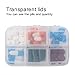 MOST ORIGINAL DESIGNM Small Pill Organizer 6 Day Portable Pill Case Cute for Purse BPA Free Food Grade Hard Plastic Material 6 Compartment Light Blue （Light Blue）