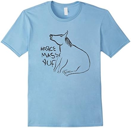 Men's Official HORSE MASSAGE Band T-Shirt (Horce Massauf) 3XL Baby Blue