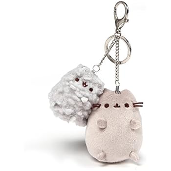 GUND Pusheen and Stormy Plush Deluxe Keychain Clip, Gray, 4.5
