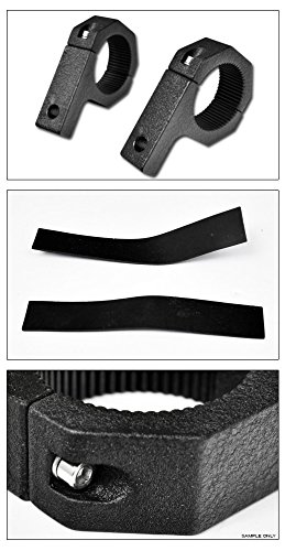 VXMOTOR Universal Texture Black 2" Aluminum Tube Light Lamp Mount Brackets Kit Bar Clamps FRC Off Road Truck Crossover Pickup SUV Van ATV