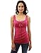 PattyBoutik Women Empire Waist Lace Up Pleated Sleeveless Blouse (Rose Small)