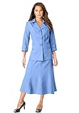 Roamans Women's Plus Size Trumpet Bottom Skirt Suit