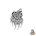 BaviPower Bear Paw Pendant Necklace with Celtic Knot Pattern Stainless Steel Nordic Scandinavian Necklace Authentic Viking Jewelry
