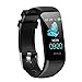 Fitness Tracker Waterproof(IP67) Fitness Watch with Heart Rate Monitor,Sleep Tracking, Step Counter Compatible Android iOS Phones Activity Tracker for Workouts for Men Women Kids,Black