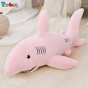 Peluche G de tiburón rosa de peluche suave animal tiburón almohada