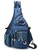 LAMMOK Large Sling Backpack, Sling Chest Bag Shoulder Crossbody Daypacks Fits 14.1-Inch Laptop for Travel Outdoor Men Women(blue)