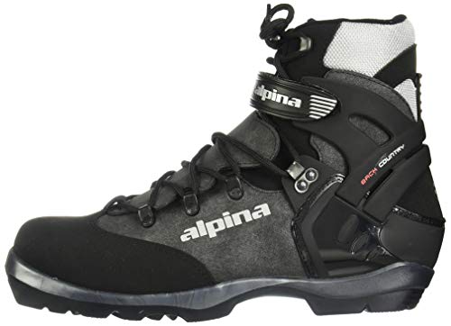 Alpina BC-1550 Back-Country Nordic Cross-Country Ski Boots, for use with NNN-BC Bindings, Black/Silver, 42