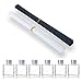 PMLAND Home Fragrance Diffusers - Set of 6 Square Glass Diffuser Bottles with Replacement of Upgraded 24 Pcs White and 24 Pcs Black Fiber Reed Sticks