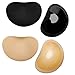 SERMICLE Self-Adhesive Bra Pads inserts, Removeable Silicone Triangle Push Up Pads With Massage 2 Pairs (Skin and Black, One fit all)