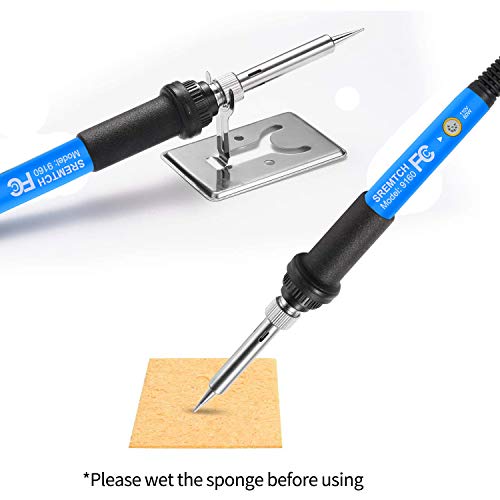 Soldering Iron Kit, [Upgraded] 60W Adjustable Temperature Welding Tool