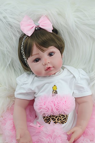 Annedoll 22inch soft vinyl princess toddler doll with b…