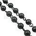 IcedTime Mens Black Stainless Steel Rosary Necklace with Cross - 32
