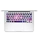 Dogxiong Romantic Purple Star Galaxy Universe Profile Pattern Texture Silicone Keyboard Cover Case Skin for MacBook Air 13 [No-Touch ID], Pro Retina 13 15 Inch [2015 Year or Older Version]