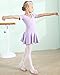Dance Leotards with Skirts Ballet Clothes Gymnastics Apparel 6T 7T Leotard Childrens Costumes Dresses Toddler Kids Dancing Dress US-XL (Purple,140)