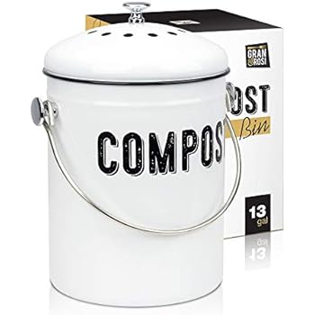 Amazon Com Stylish Farmhouse Kitchen Compost Bin 100 Rust