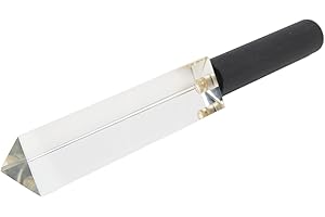 Triangular Photography Prism with Grip, 5.1in Crystal Optical Glass Triangular Rainbow Prism for Artistic Photo, Teaching Lig