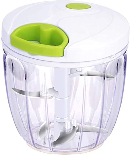 Manual Food Chopper, Quick Hand Pull Vegetable Chopper/Mincer(3 Cup) for Onions/Garlic/Herbs/Meats/Salad