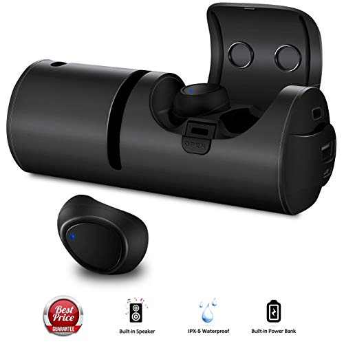 True Wireless Earbuds Touch TWS Bluetooth Headphones with Charging Case Bluetooth Speaker IPX5 Waterproof Headsets Hi-Fi Sound in-Ear Sport Earphones