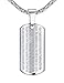 Aoiy Men's Stainless Steel Lord's Prayer and Cross Medallion Pendant Necklace, Silver-Tone 23