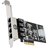 Rosewill 4-Port PCI Express Gigabit Network Adapter Card, Quad RJ 45 Port PCIe Server Adapter, Ethernet Network Card, Network Interface Card (NIC) with Low Profile (RC-NIC413)