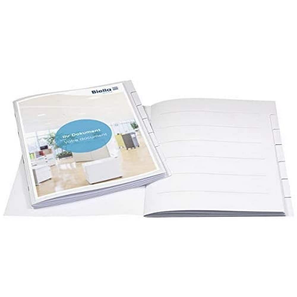 Biella Premium folder Orga-File #1 for DIN A4 folder with 6 compartments transparent pocket at the top and open on the side white ideal for the office and mobile organization SWISS MADE offer folder
