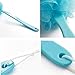 Long Handle Bath Shower Body Brush with Super Soft Mesh Back Scrubber Loofah Sponge Large Head (Blue)