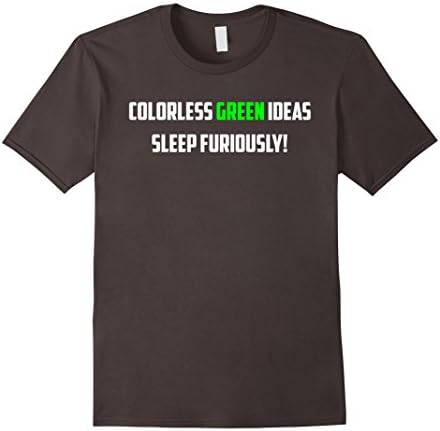 Mens Colorless Green Ideas Sleep Furiously! Shirts for NLP Medium Asphalt
